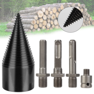 42mm Drilling Tool Wood breaker Wood Cone Reamer Punch Round/Hex/Triangle Shank Firewood Splitter Drill Bit